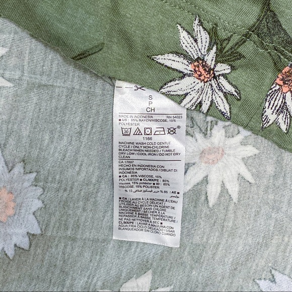 Long sleeve vneck fit & flare dress, floral print - Picture 5 of 5